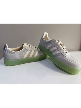 Adidas Samba XLG Glow Green Gum Platform Sneakers